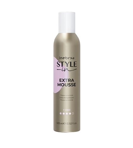 Inebrya Style-in Extra Mousse pěna na vlasy se silnou fixací 400 ml