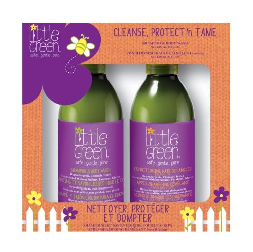 Little Green KIDS Cleanse, Protect 'n Tame Box pro děti (šampon + kondicionér) 240 ml+240 ml