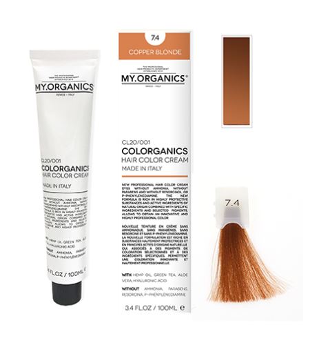 MY.ORGANICS Colorganics barva 100 ml 7.4 Copper Blonde