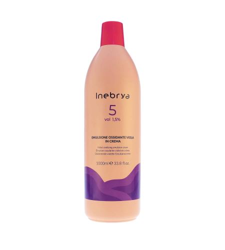 Inebrya Violet Creamy Activator 5 vol 1,5% oxidační emulze s fialovými pigmenty 1000 ml