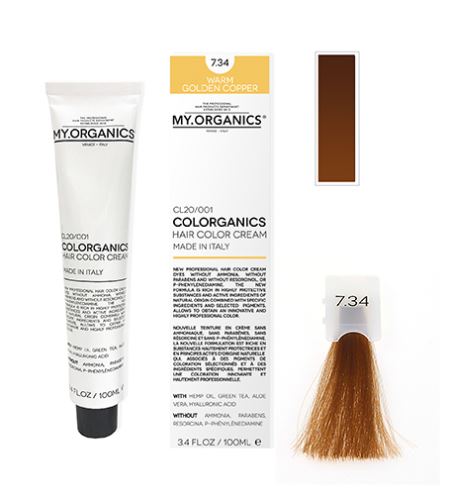 MY.ORGANICS Colorganics barva 100 ml 7.34 Warm Golden Copper