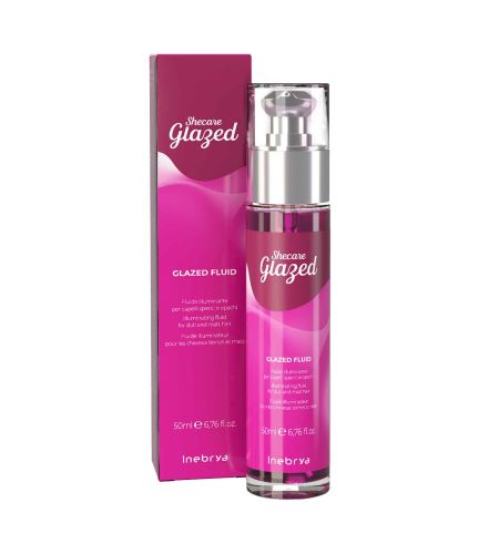 Inebrya Shecare Glazed Illuminating Fluid rozjasňující fluid pro matné vlasy 50 ml