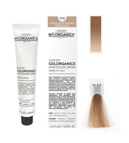 MY.ORGANICS Colorganics barva 100 ml 9.13 Extra Light Blonde Beige Sand