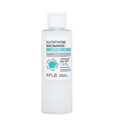 APLB Glutathione Niacinamide Cleansing Water hydratačně-rozjasňující micelární voda 160 ml