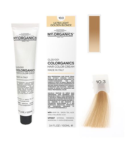 MY.ORGANICS Colorganics barva 100 ml 10.3 Ultra Light Golden Blonde