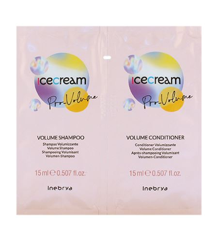 Inebrya Ice Cream Pro-Volume Volume Shampoo 15 ml + Volume Conditioner 15 ml