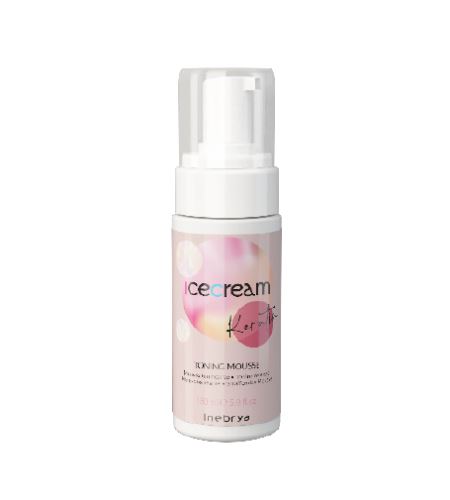 Inebrya Ice Cream Keratin Toning Mousse bezoplachová remineralizační pěna 175 ml