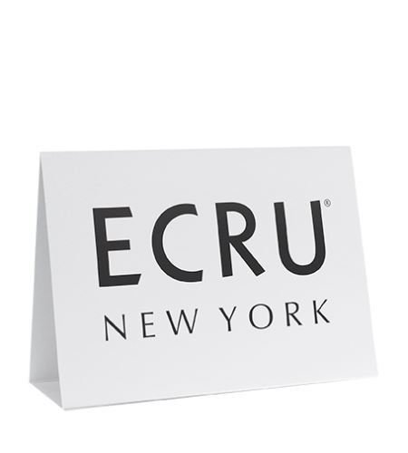 Ecru New York stojací karta s logem
