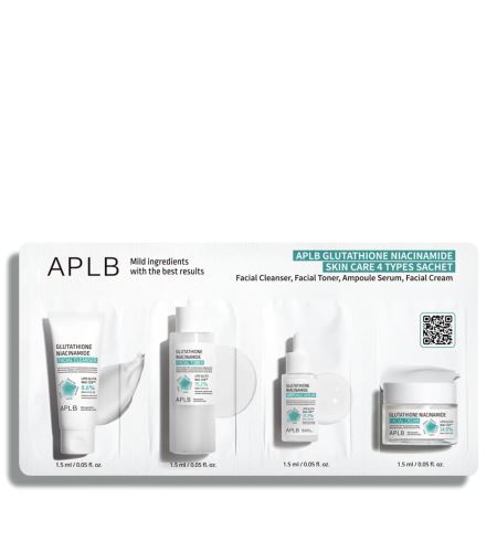 APLB Glutathione Niacinamide Skin Care 4 Types Sachet hydratační sada vzorků 4 x 3 ml