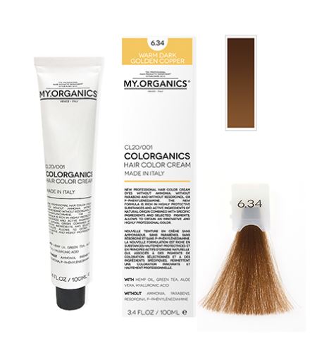MY.ORGANICS Colorganics barva 100 ml 6.34 Warm Dark Golden Copper