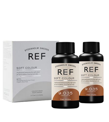 Ref Stockholm Soft Colour demipermanentní barva 2x75 ml 9.035 Caffelatte