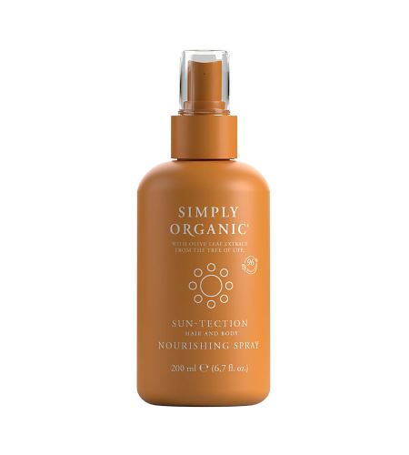 Simply Organic Sun-Tection Hair & Body Wash Nourishing Spray ochranné sérum ve spreji na vlasy a tělo 200 ml