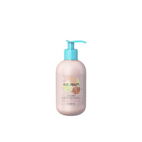 Inebrya Ice Cream Curly Plus Curl One mléko na zkrocnení kudrnatých, vlnitých vlasů nebo po chemické trvalé 200 ml