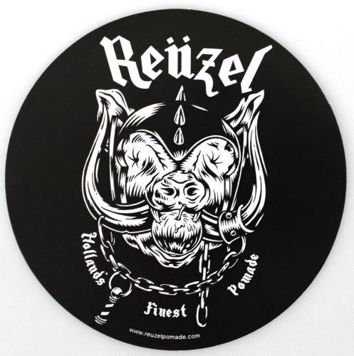 REUZEL Black Pig With Horns nálepka