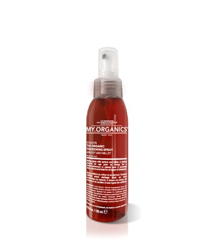 MY.ORGANICS The Organic Thickening zesilující sprej s meruňkovým olejem a prosem pro objem vlasů 125 ml
