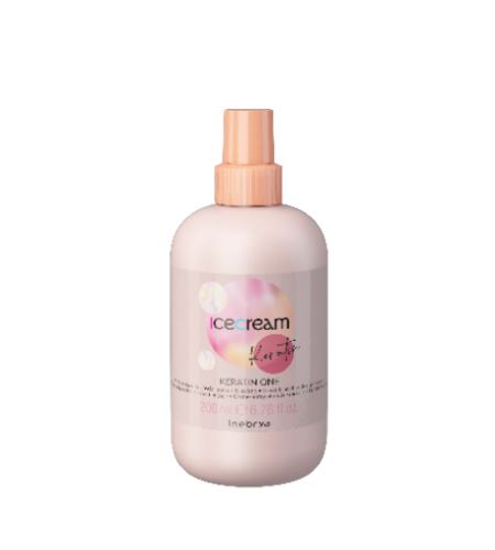 Inebrya Ice Cream Keratin One Multiaction multifunkční bezoplachový krémový sprej na bázi keratinu 200 ml