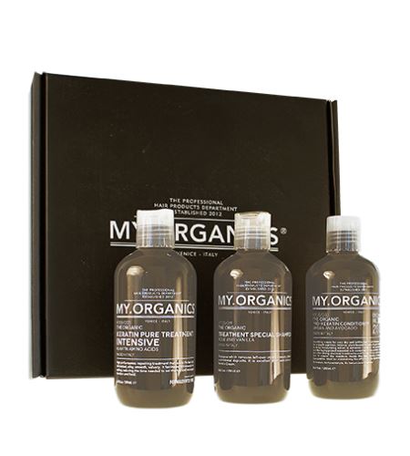 MY.ORGANICS he Organic Pro-Keratin dárková sada Pure Treatment Intensive Keratin Amino Acids 250 ml + Treatment Special Shampoo 250 ml + Pro-Keratin Conditioner 250 ml