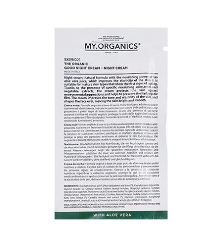 MY.ORGANICS Anti-Age vzorek nočního pleťového krému 5 ml vzorek
