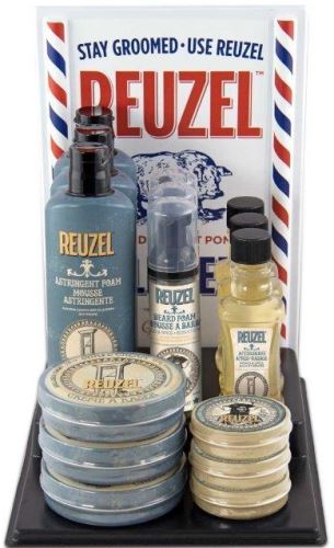 REUZEL Display / Sign "Stay Groomed" stojan