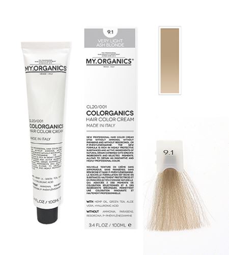 MY.ORGANICS Colorganics barva 100 ml 9.1 Very Light Ash Blonde