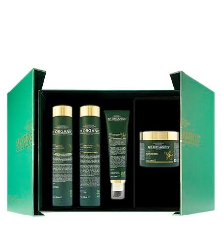 MY.ORGANICS My.Luxe dárková sada šampon 250 ml + kondicionér 250 ml + maska na vlasy 200 ml + bezoplachový krém 100 ml