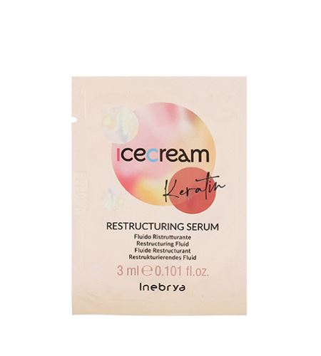 Inebrya Ice Cream Keratin Restructuring Serum rekonstrukční sérum na bázi keratinu 3 ml