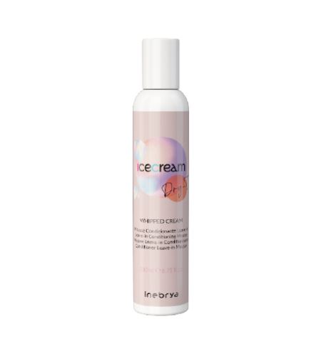 Inebrya Ice Cream Dry-T Whipped Cream bezoplachový pěnový kondicionér 200 ml