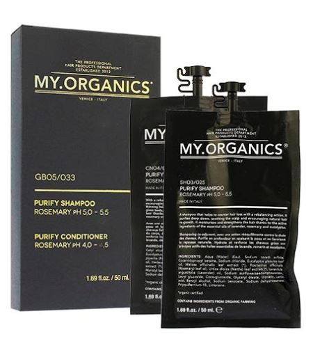 MY.ORGANICS Purify cestovní sada šampon 50 ml + kondicionér 50 ml