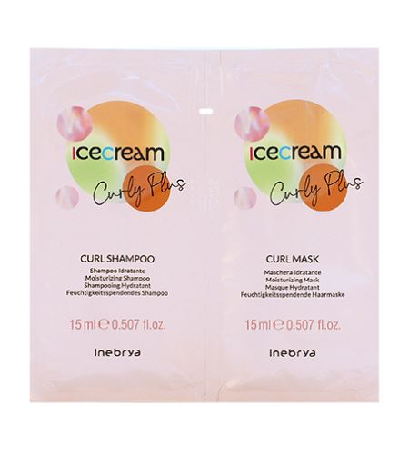 Inebrya Ice Cream Curly Plus Curl Shampoo 15 ml + Curl Mask 15 ml