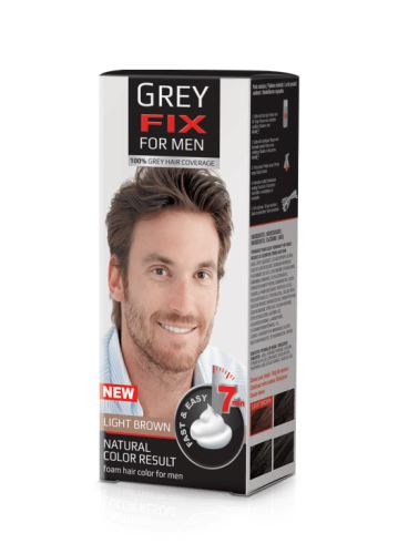 Grey Fix For Men pěnová barva s aktivační emulzí pro barvení vlasů, vousů a knírků