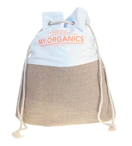 MY.ORGANICS My.Tan plážový batoh juta plátno 37 x 37 cm