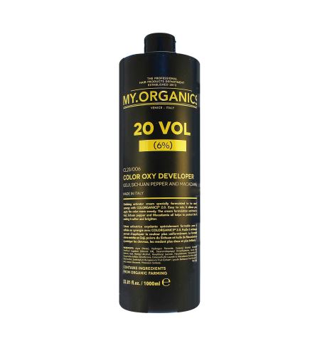 MY.ORGANICS Colorganics 2.0 Color Oxy 20vol Developer vyvíječ barvy 1000 ml