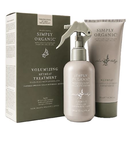 Simply Organic Volumizing Retreat Treatment + Primary Base - Set Bundle 2x200ml