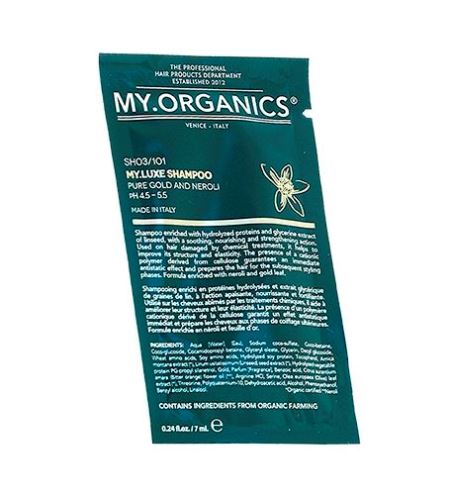 MY.ORGANICS My.Luxe exkluzivní přírodní šampon se zlatem a neroli 7 ml vzorek