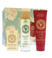 Panier Des Sens Renewing Grape dárková sada exfoliační mýdlo 150 g + suchý tělový olej 100 ml + zpevňující tělový krém 140 ml